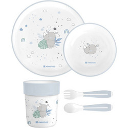KikkaBoo Βρεφικό Σετ Φαγητού Savanna Blue 5τμχ
