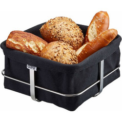 Ψωμιέρα τραπεζαρίας τετράγωνη μαύρη Brunch