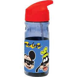 Gim Flip Mickey Παιδικό Μπουκάλι Πλαστικό BPA Free με Καλαμάκι Μπλε 500ml