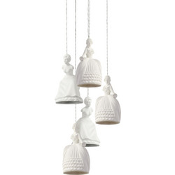 Home Lighting Handan Latife Κρεμαστό Φωτιστικό Οροφής Πολύφωτο Λευκό 77-3679