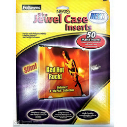 Εκτυπωσιμα Εξωφυλλα Για θηκες CD Jewel Case Fellowes 50 τεμαχια (99997)
