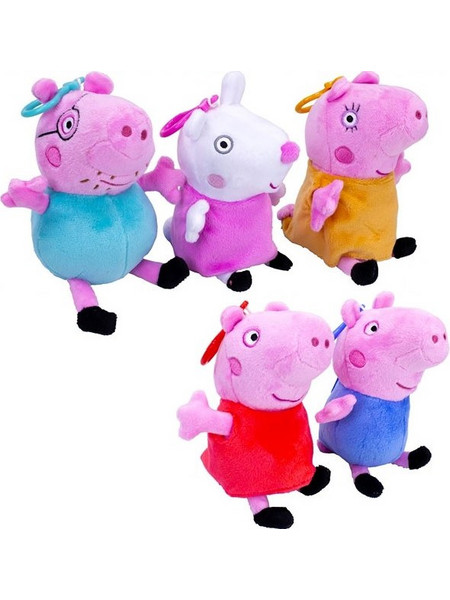 Μπρελοκ Peppa Pig και Παρέα Βελούδινο 14εκ - 5 Σχέδια