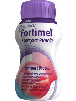Nutricia Fortimel Compact Δροσιστικά Κόκκινα Φρούτα Πρωτεΐνη Χωρίς Γλουτένη 125ml