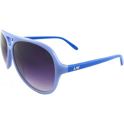 LAK Γυναικεία Γυαλιά Ηλίου Aviator Κοκάλινα Μπλε με Μαύρο Degradee Φακό