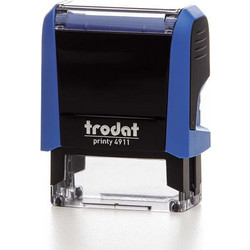 Trodat printy σφραγίδα μπλε 4911 με μπλε μελάνι, 38x14χιλ