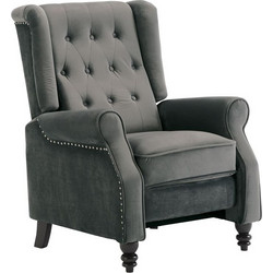 Woodwell Πολυθρόνα Relax Γκρι E7119,2