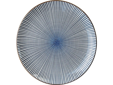 Πιάτο Sendan Tokusa 2572 D15,5cm Blue Tokyo Design Πορσελάνη