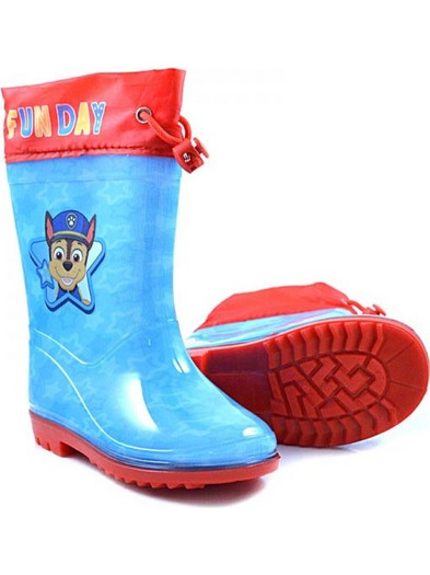 Παιδικές Γαλότσες για αγόρια με θέμα Paw Patrol, σε Γαλάζιο χρώμα με 6 μεγέθη - Aria Trade