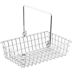 Καλαθάκι τύπου supermarket από χρώμιο 19x13x5 εκ