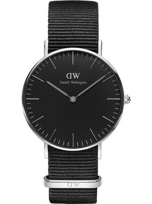 Daniel Wellington Classic Cornwall Γυναικείο Ρολόι με Μαύρο Υφασμάτινο Λουράκι DW00100151