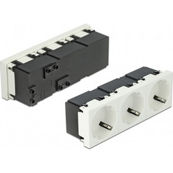 DELOCK τριπλό module πρίζας ρεύματος Easy 45 81323, 45 45x45mm, 5τμχ
