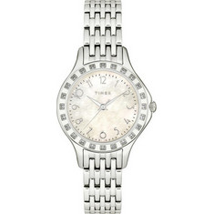 Timex Γυναικείο Ρολόι με Ασημί Μεταλλικό Μπρασελέ T2M572