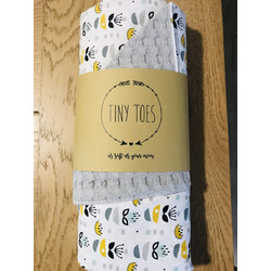 Tiny Toes Swallows Κουβέρτα Αγκαλιάς Πικέ 75x110 Γκρι