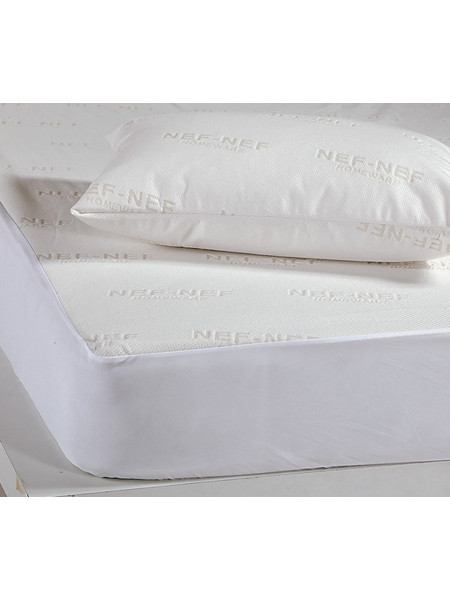 Προστατευτικό στρώματος διπλό 160X200+30 Ζακάρ White Linen Collection Nef-Nef Homeware