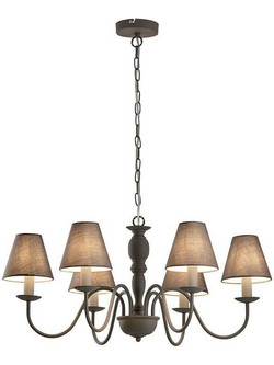 Φωτιστικό Οροφής Fatima 4163600 Grey Viokef Μέταλλο,Ύφασμα