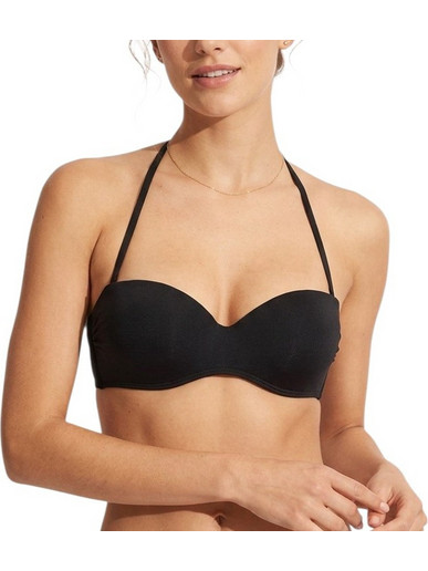 Minerva Bikini Top Strapless με Ενίσχυση Μαύρο 90-9999C-045