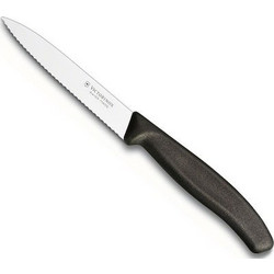Victorinox Swiss Μαχαίρι Ξεφλουδίσματος από Ανοξείδωτο Ατσάλι 10cm Μαύρο