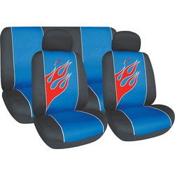 Autoline X-Racing Flame Set Black / Blue 6τμχ