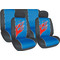 Autoline X-Racing Flame Set Black / Blue 6τμχ Autoline X-Racing Flame Set Black / Blue 6τμχ