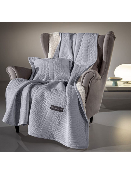 Guy Laroche Ριχτάρι Πολυθρόνας 130x170 Capsule Silver με Μαξιλαροθήκη