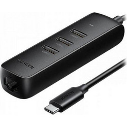 Ugreen CM530 USB Hub 2.0 USB-C με 3 Θύρες USB-A / Ethernet