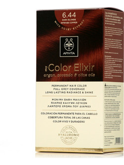 Apivita My Color Elixir 6.44 Ξανθό Σκούρο Έντονο Χάλκινο Μόνιμη Βαφή Μαλλιών Χωρίς Αμμωνία 50ml