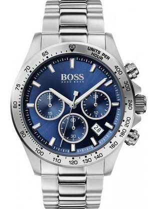 Hugo Boss Hero Ανδρικό Ρολόι Χρονογράφος με Ασημί Μεταλλικό Μπρασελέ 1513755