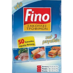 Σακούλες Τροφίμων Σετ 3 Μεγεθών Fino (Συσ./50τεμ)