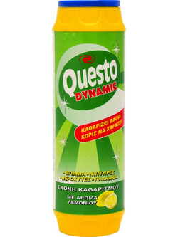 Σκόνη Γενικού Καθαρισμού Questo Dynamic Αρωμα Λεμόνι 500gr