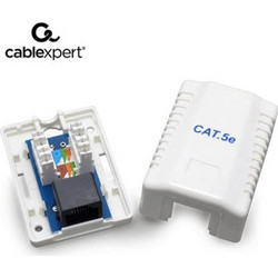 Mount Box Cablexpert Cat5E UTP (NCAC-1U5E-01) 1-Port - White NCAC-1U5E-01