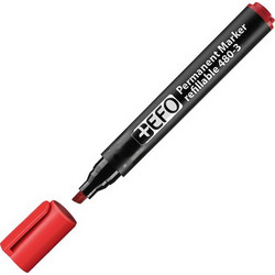 Μαρκαδόρος Ανεξίτηλος Κιβωτίων +Efo Broad 2.0-5.0mm Κόκκινο