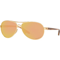 Oakley Feedback OO 4079 37 Ανδρικά Γυαλιά Ηλίου Aviator Κοκάλινα Χρυσά με Χρυσό Καθρέπτη Φακό