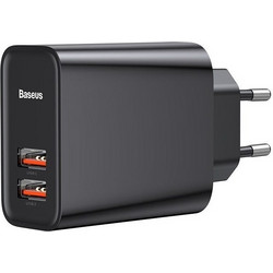 Baseus Φορτιστής Χωρίς Καλώδιο με 2 Θύρες USB-A 30W Quick Charge 3.0 Black CCFS-E01