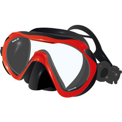Beuchat 1Dive Μάσκα Θαλάσσης Κόκκινη 967325