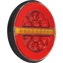 ΦΩΣ ΠΙΣΩ ΔΕΞΙ 12/24V DYNAMIC-O 140 mm ΜΕ 29 LED 3 ΧΡΗΣΕΙΣ ΟΜΙΧΛΗΣ/ΘΕΣΕΩΣ/ΦΛΑΣ (ΚΟΚΚΙΝΟ/ΠΟΡΤΟΚΑΛΙ) - 1 ΤΕΜ