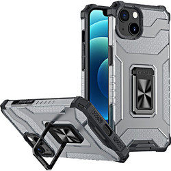Crystal Ring Case Kickstand Tough Rugged Cover for iPhone 13 mini black