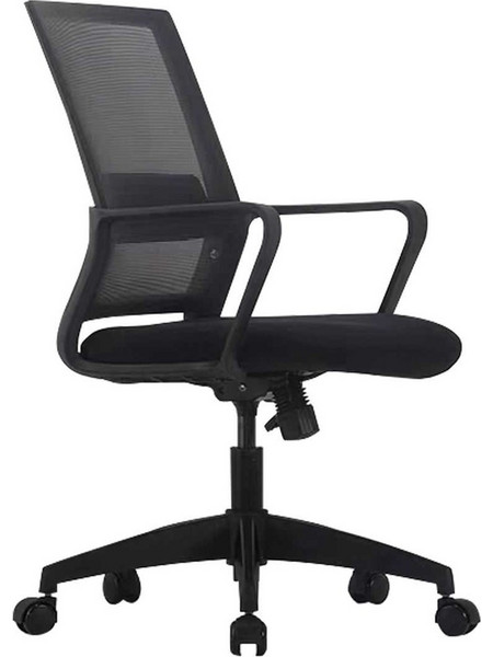 Woodwell BF2115 Καρέκλα Γραφείου με Στήριξη Μέσης και Ανάκλιση Μαύρη ΕΟ263,1