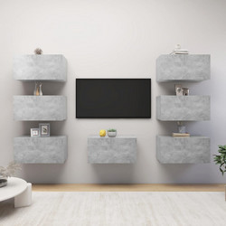 vidaXL Έπιπλο Τηλεόρασης Ξύλινο Γκρι Μ30.5xΠ30xΥ60cm 3079163
