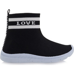 Exe Παιδικά Sneakers Μποτάκια με Κάλτσα Μαύρα 72X1092636