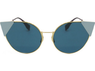 Fendi FF0190/S 000A9 Γυναικεία Γυαλιά Ηλίου Cat Eye Μεταλλικά Χρυσά με Μπλε Polarized Φακό