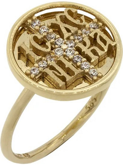 Million Diamonds Γυναικείο Δαχτυλίδι Κωνσταντινάτο από Χρυσό 14K με Ζιργκόν RZ14199