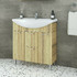 Drop Ritmo 75 Σετ Έπιπλο Μπάνιου με Νιπτήρα Natural Oak