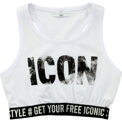 Funky Παιδικό Crop Top Αμάνικο Λευκό 122-505100-2