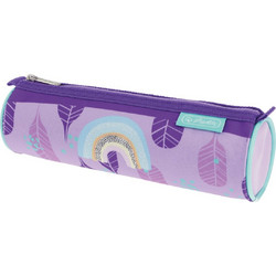 Herlitz Rainbow Feathers Κασετίνα Βαρελάκι Λιλά 4008110286105