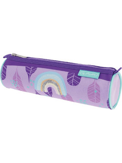 Herlitz Rainbow Feathers Κασετίνα Βαρελάκι Λιλά 4008110286105