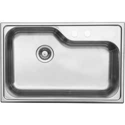 KL Sinks 1579200 Επικαθήμενος Νεροχύτης Inox 78x51cm