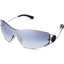 Loewe SLW120 579 Γυναικεία Γυαλιά Ηλίου Μάσκα Μεταλλικά Ασημί με Μπλε Polarized Φακό