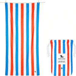 Dock & Bay Cabana Poolside Parties Πετσέτα Θαλάσσης Microfiber Μπλε Κόκκινη