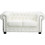 Woodwell Chesterfield 689 Διθέσιος Καναπές Δερμάτινος Λευκός 160x92x72cm Ε9574,21