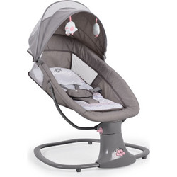Cangaroo Axel 3 in 1 Relax Μωρού Κούνια με Μουσική έως 9kg Γκρι Ροζ